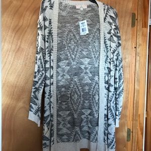 Woman’s Long Sweater Jacket size L